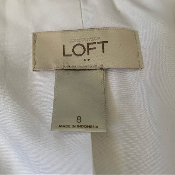 Ann Taylor Loft White Tweed Blazer Size 8 - Picture 6 of 11